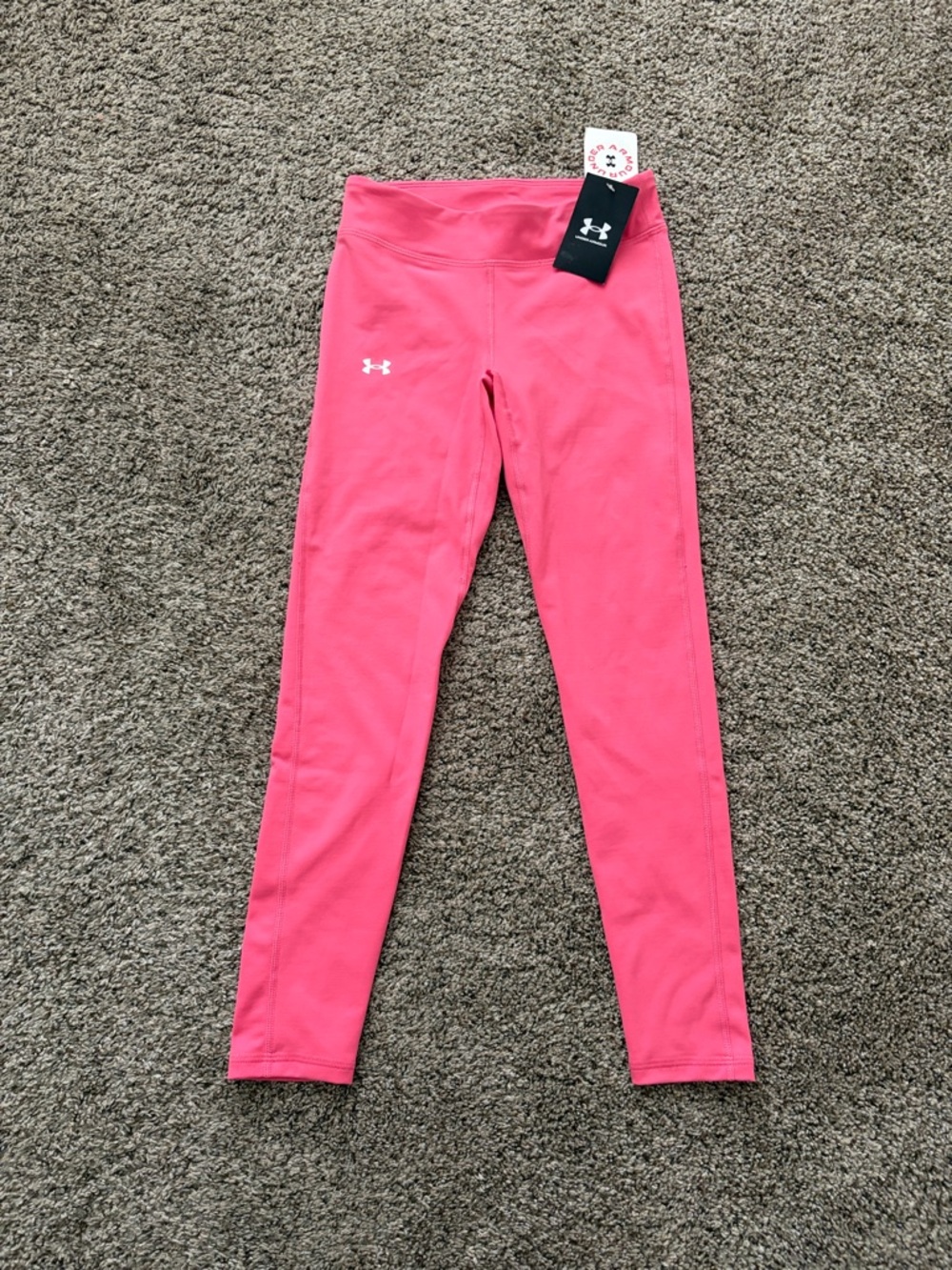Under Armour Girls Hot Pink Stretch Performance Leggings